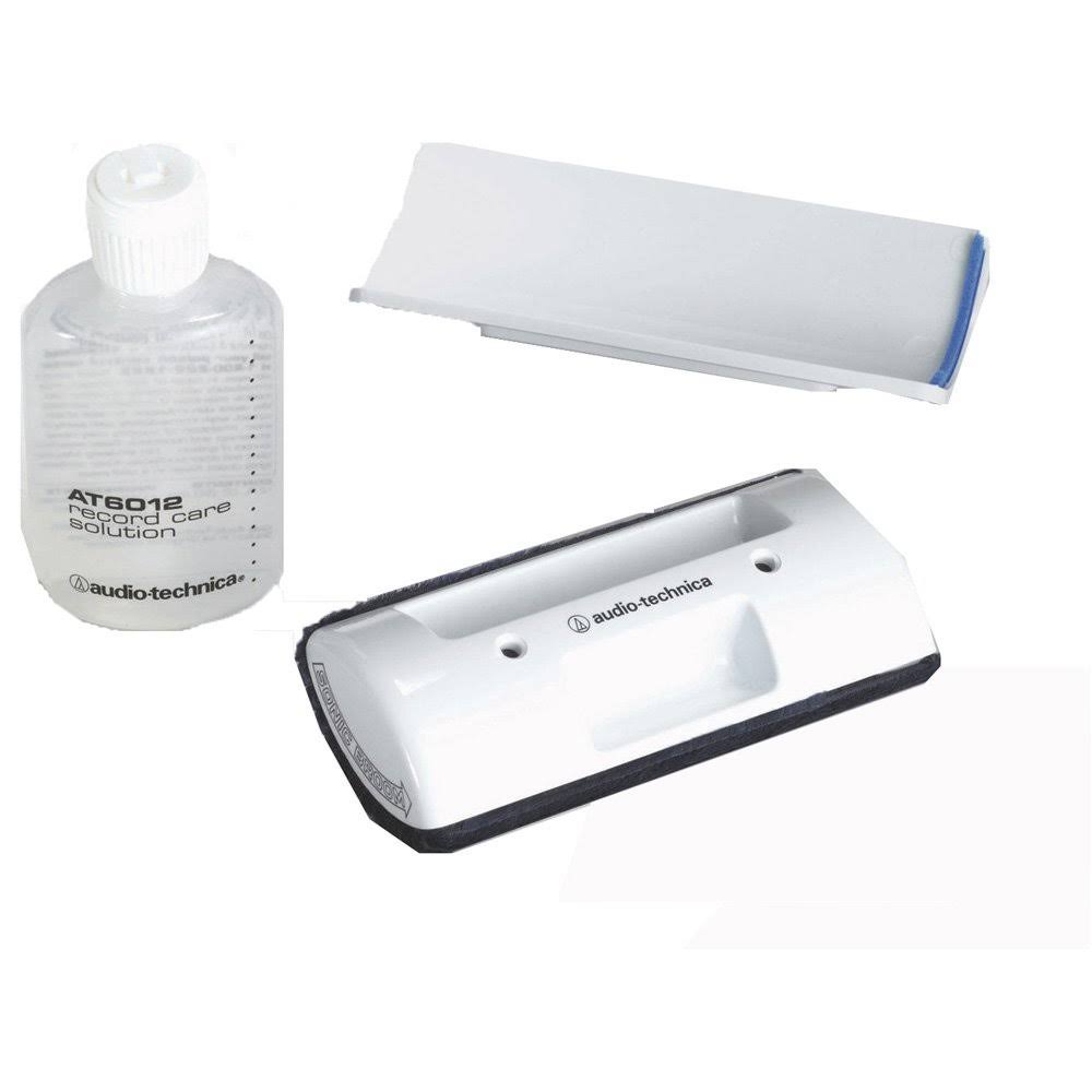 Audio Technica At-lp60bk Turntable w/ Knox Vinyl Brush Cleaner u0026 Cleaning Kit