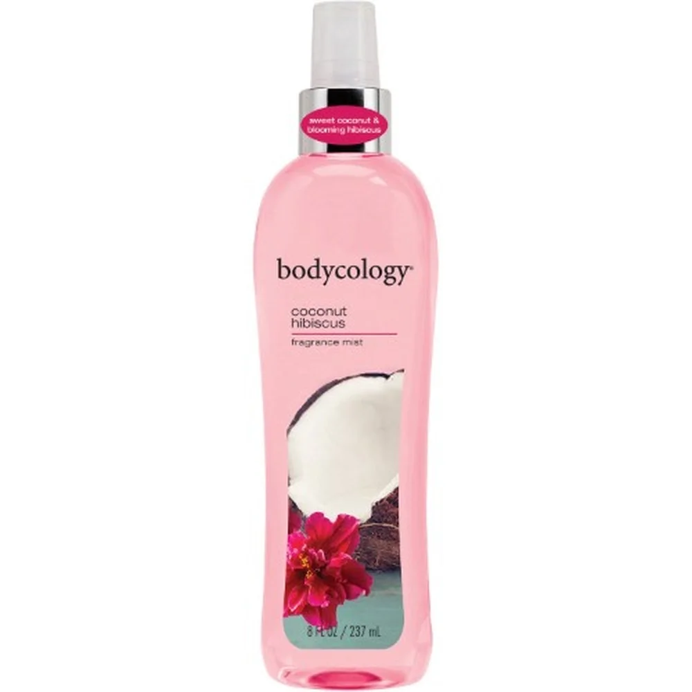(2 Pack) Bodycology Coconut Hibiscus Body Mist for Women 8 Oz (Pack of 2)
