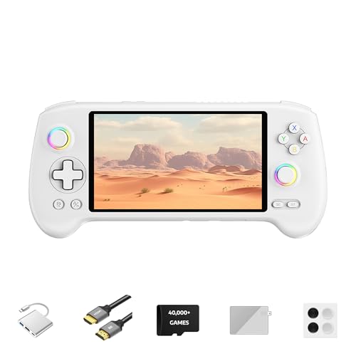 RG557 Handheld Retro Gaming Console 33 Emulators 42K+ Preloaded Games 5.48” AMOLED Display Android 14 8K TV Output Portable Video Game Console for