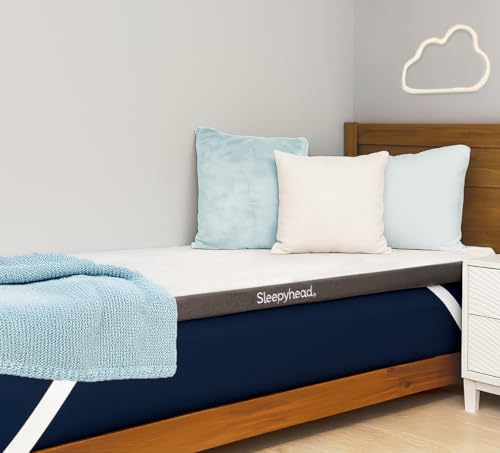 Sleepyhead Twin XL 2 Inch Gel Memory Foam Mattress Topper for College Dorm – Thick
