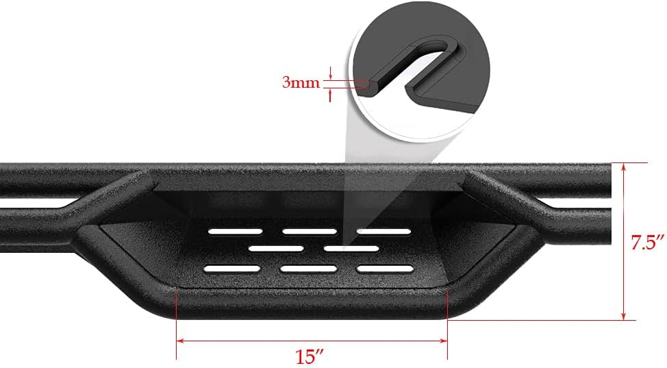 HD Ridez Drop Down Style Running Boards Side Step Rock Slider Compatible with Jeep Gladiator 2020-2022 Crew Cab