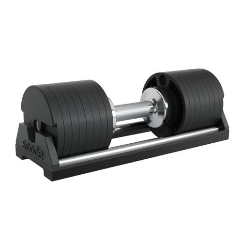 SNODE AD80 Drop Proof 80 lbs Adjustable Dumbbell Set -Adjustable Weights with Cast Iron Plates and Cradle, Knurled Handle, Fast Adjust