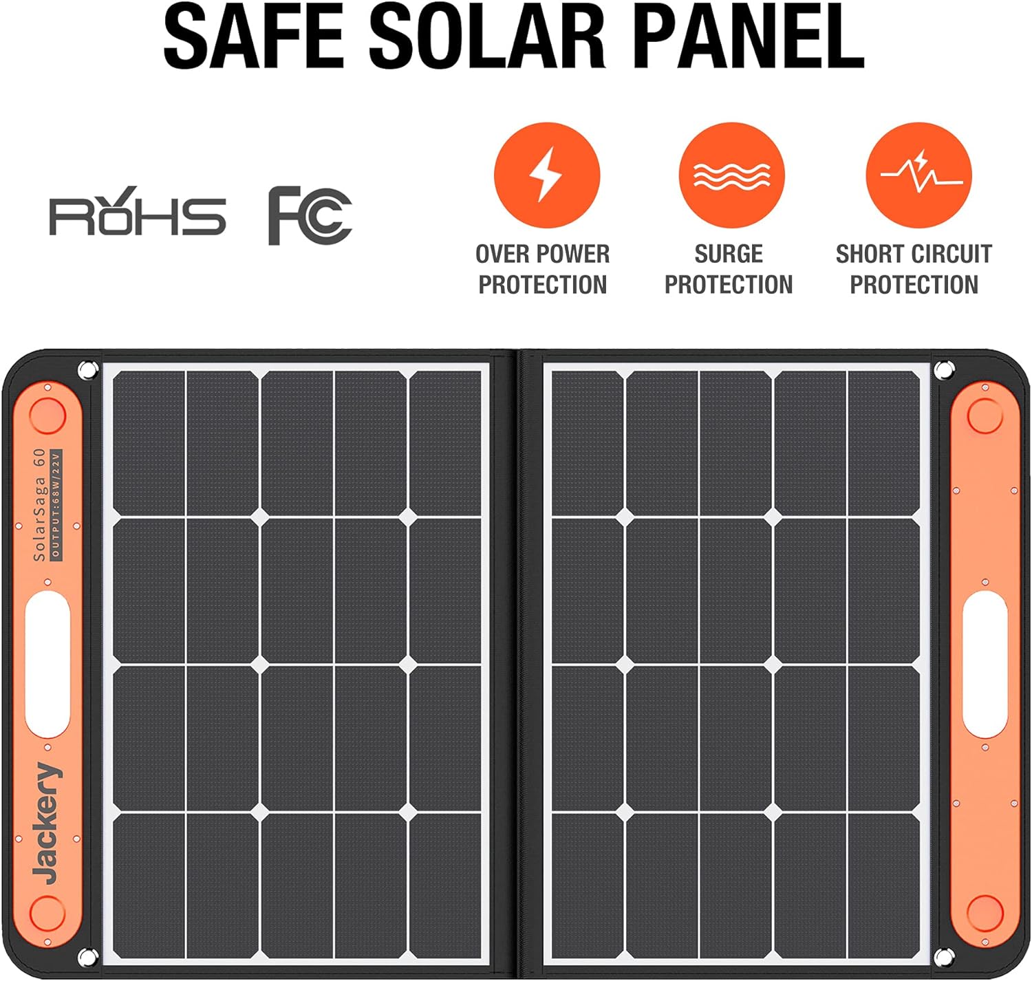 Jackery SolarSaga 60W Solar Panel for Explorer 160/240/500 as Portable Solar Generator