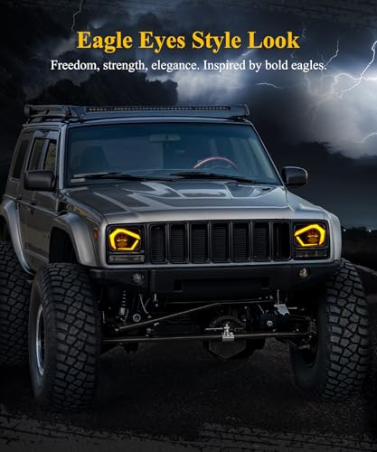 Partsam 2025 H6054 LED Headlights 7x6 5x7 Headlamp Hi/Low Sealed Beam Lights [DOT] [Start & End Animation] [Anti-glare] [DRL] [Sequential Turn