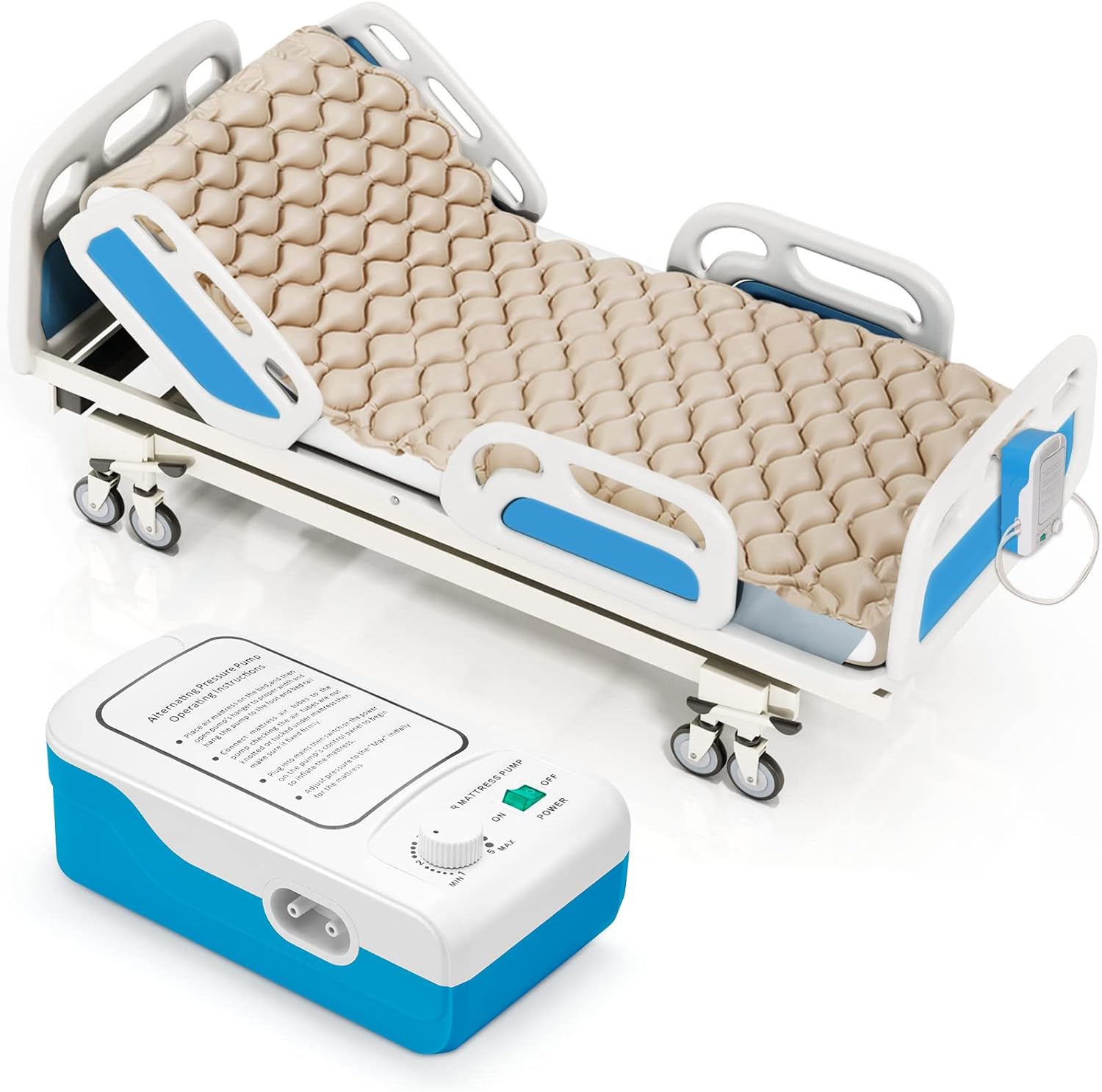 Alternating Pressure Pad Air Mattress for Hospital Bed Mattress Topper & Pump System Colchon Antiescaras para Persona Encamada Bed Sore Pads