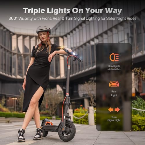 MEGAWHEELS Electric Scooter for Adults, 14/19/28 Miles Long Range,15.5/20 Mph Top Speed, Front Dual Supsension Electric Scooter with Cruise Control