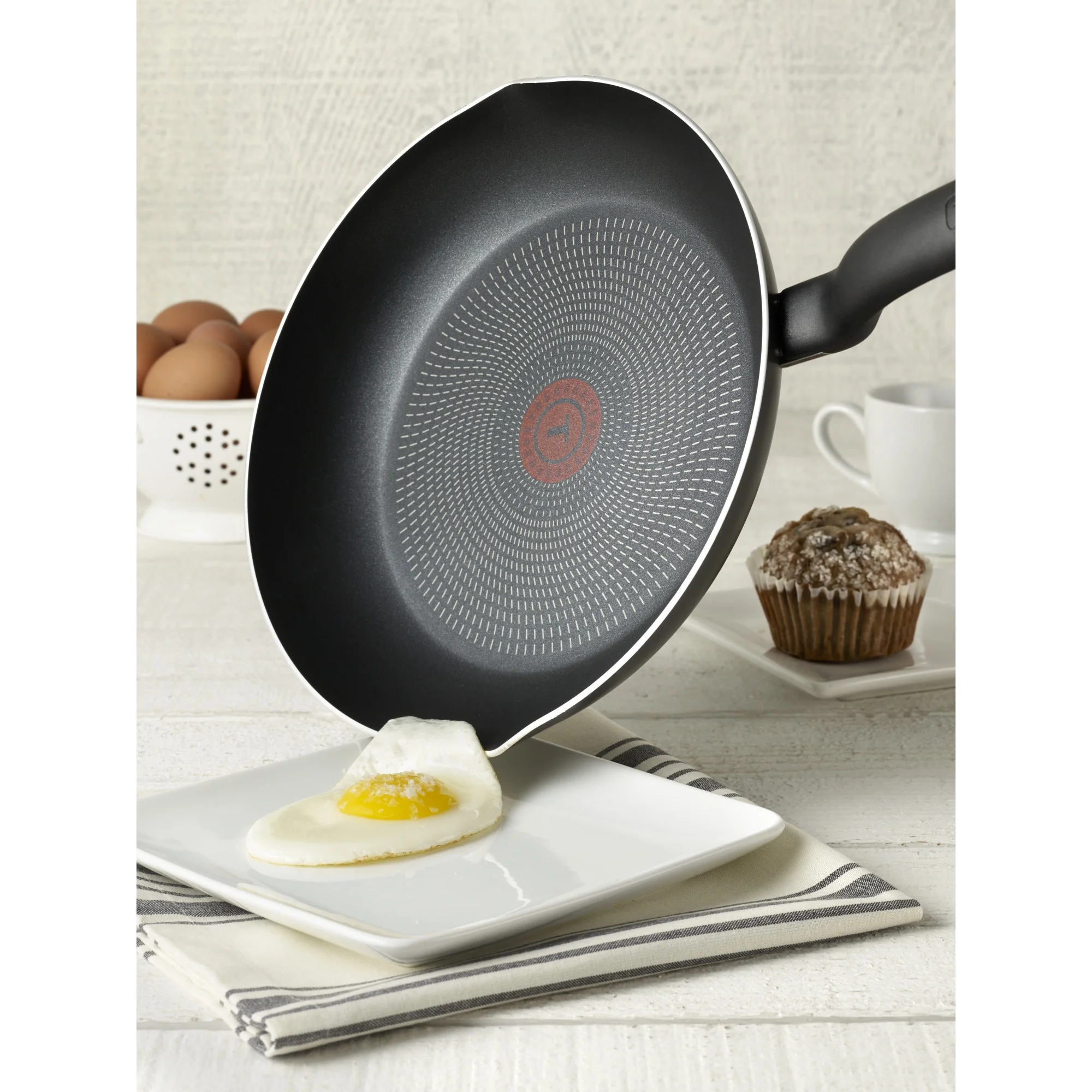 T-fal Initiatives, 10 Piece Non-Stick Cookware Set, Black