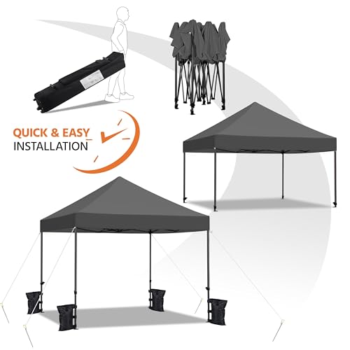 Yaheetech Heavy Duty Pop Up Canopy Tent, 10x20 Commercial Instant Shelter Tent for Wedding, Parties, Adjustable Outdoor Canopy with Wheeled Carry Bag