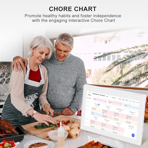 10.1 Inch Smart Digital Calendar Planner & Chore Chart, IPS HD Touchscreen Interactive Display for Family Schedules