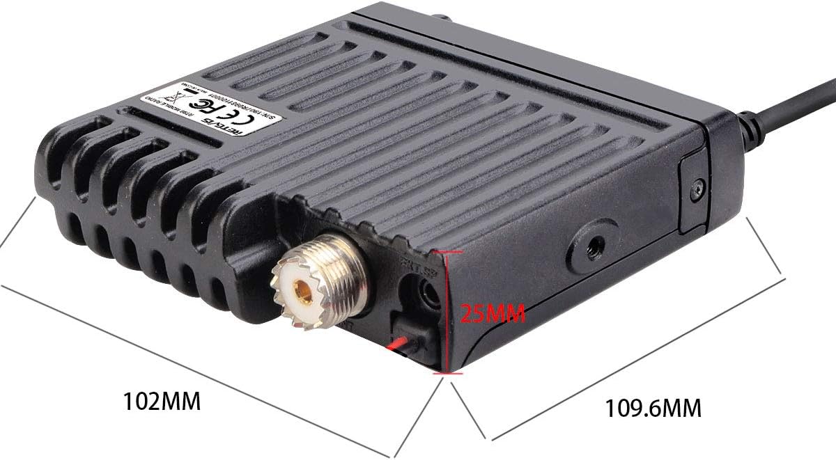 Retevis RT98 Mobile Radio Long Range Micro Mobile Transceiver LCD Display 199 Ch CTCSS DCS Lock Mobile Car Radio with Handheld Microphone(1 Pack)