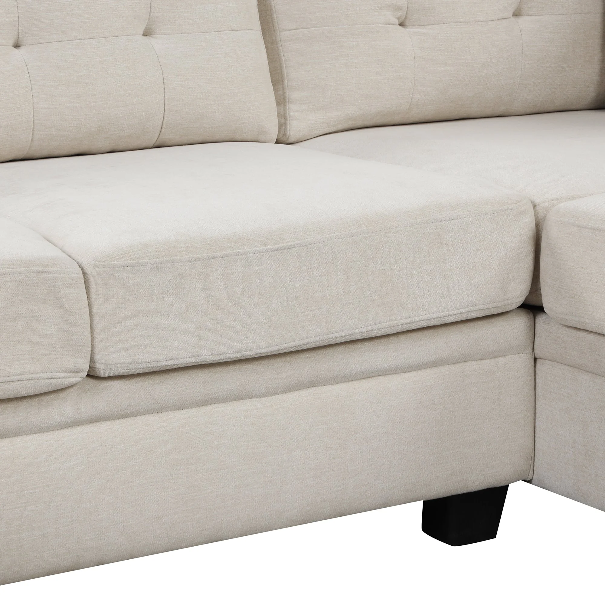 Aisha Modern U-Shaped Corner Sectional Sofa - Beige
