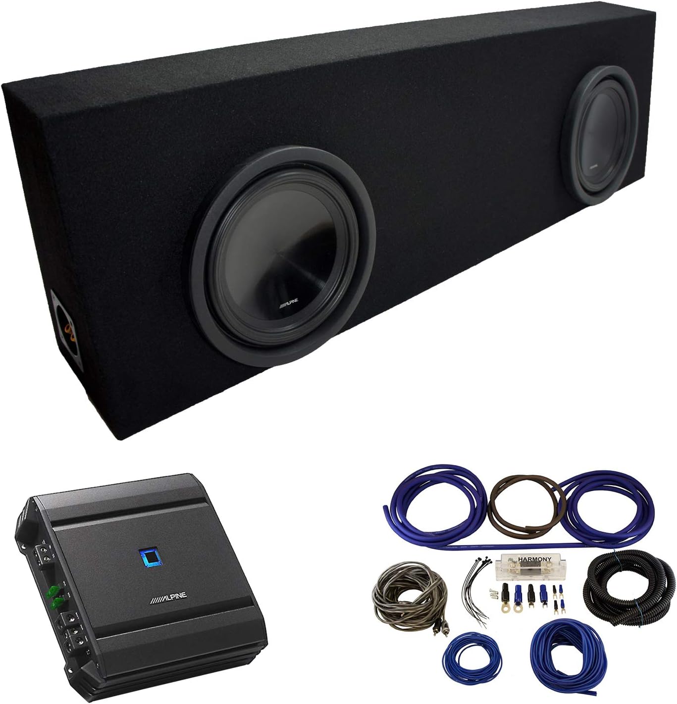 Universal Regular Cab Truck Alpine SWT-10S4 Car Audio Subwoofers Custom Dual 10" Sub Box Enclosure Package