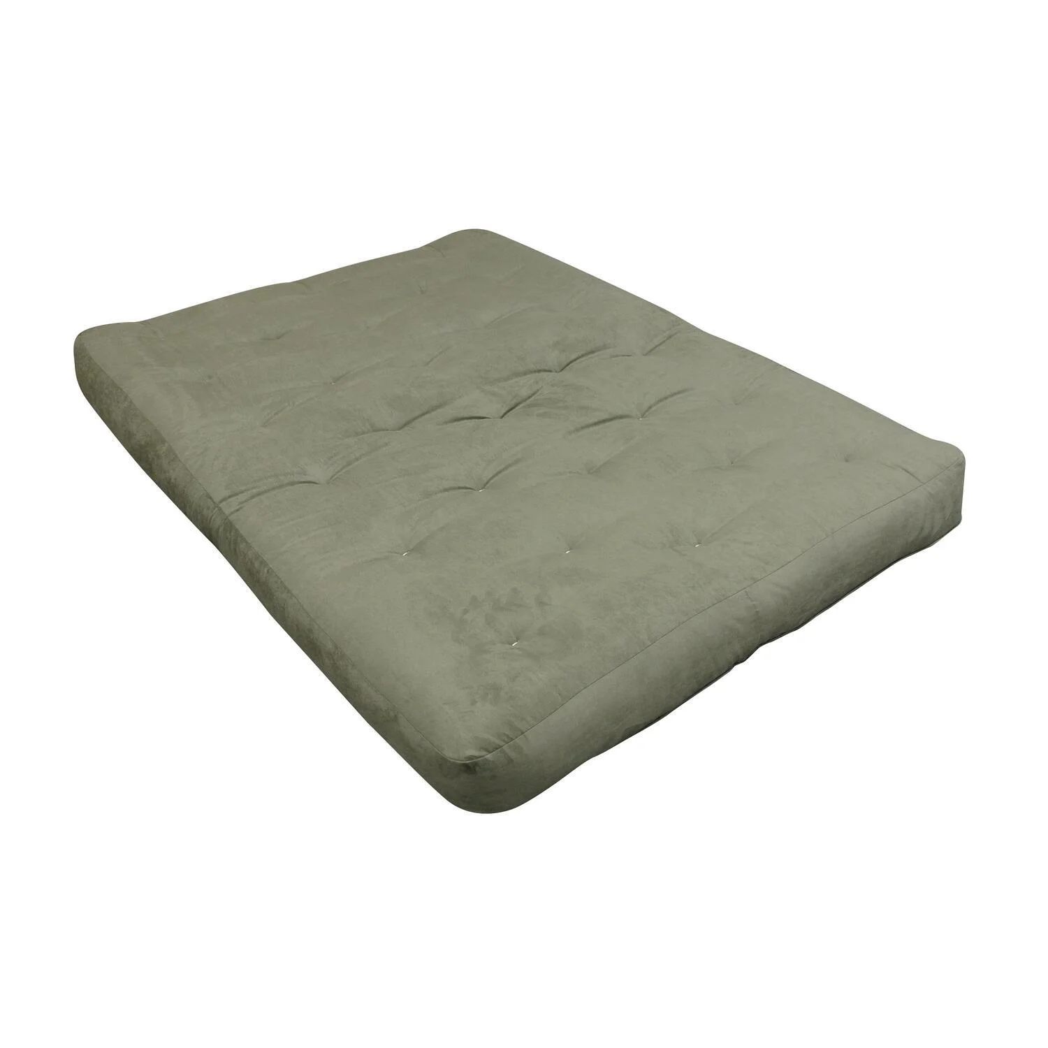 8" Double Foam & Cotton #611 Full Sage Microfiber Futon Mattress-Color:Sage Microfiber,Material:Cotton,Quantity:1