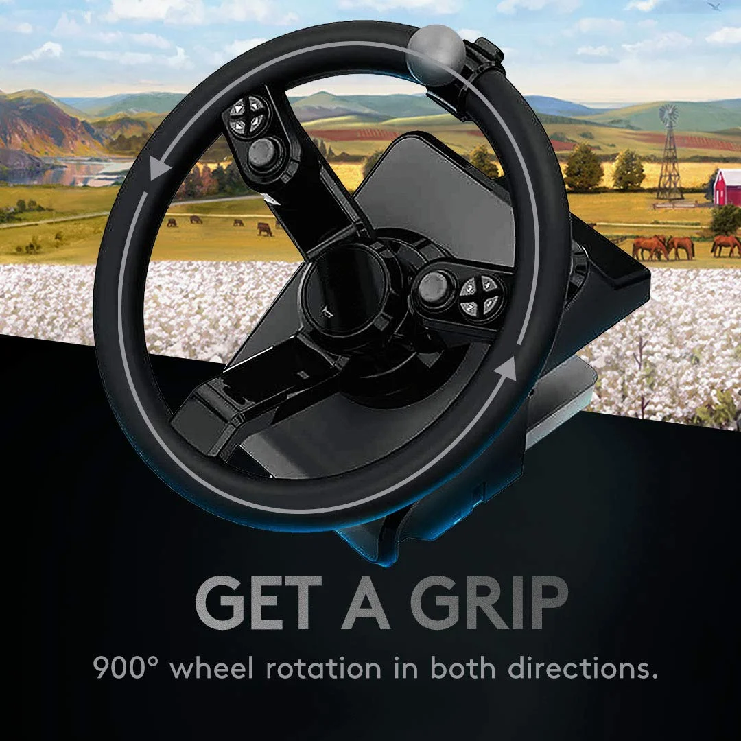 Logitech G Heavy Equipment Bundle Simulation Wheel, Pedals and Side Panel Control Deck - Radiant Selections