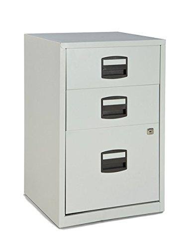 Bisley Three Drawer Steel Home Filing Cabinet, Green