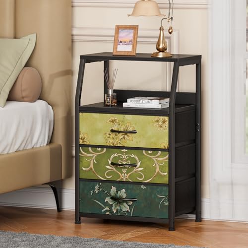Furnulem White Dresser with 5 Drawers, Vertical Storage Tower Fabric Dresser for Bedroom, Hallway, Entryway, Nursery, Closet Organizer