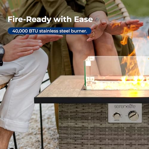 Outdoor Propane Fire Pit Table - CSA/ETL Certified Safe 50