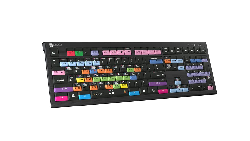 Logickeyboard Designed for FL Studio 20 Compatible with Win 7-11 ASTRA 2 Backlit keyboard # LKB-FLS-A2PC-US