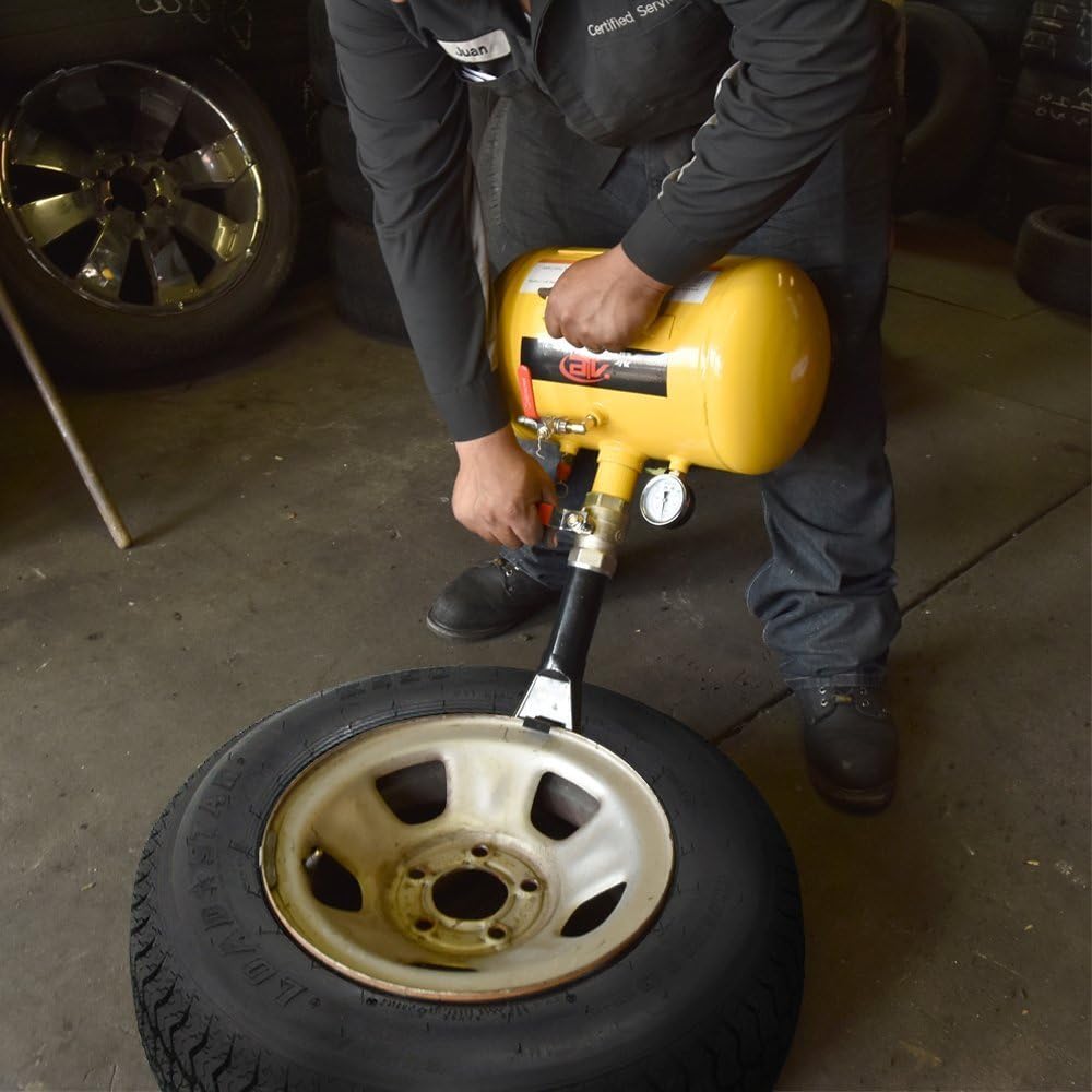 Neiko 30007L Tooluxe® Air Tire Bead Seater, 5-Gallon Capacity, 87-116 PSI Operating Pressure
