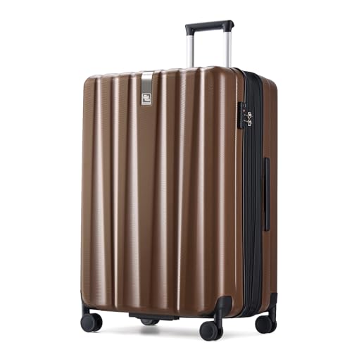 Hanke 29 Inch Luggage Suitcases With Spinner Wheels Lightweight PC hardside Rolling Suitcase With Travel Lock, Checked-Large 29-Inch(Blackish Green)