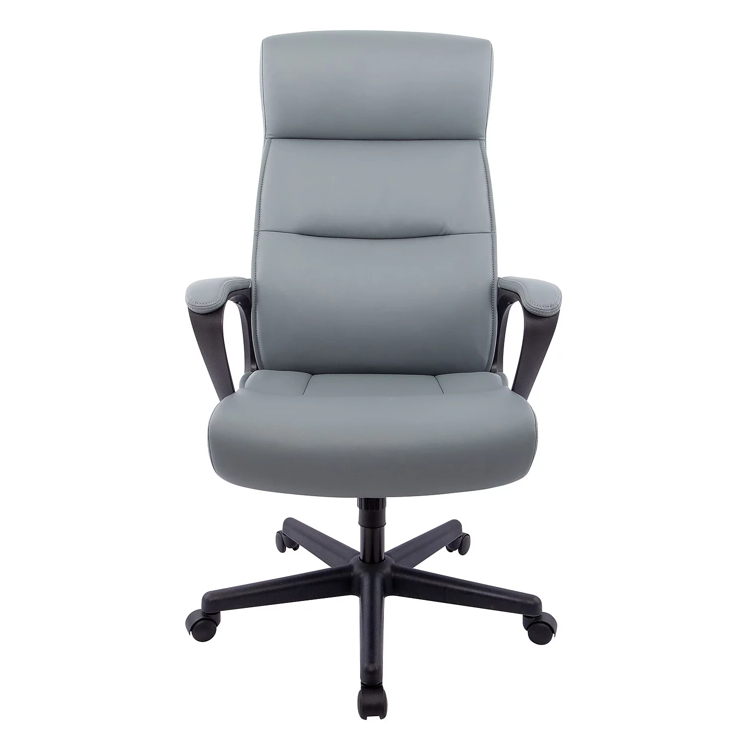 Staples Rutherford Ergonomic Faux Leather Swivel Executive Chair Gray (58677V)