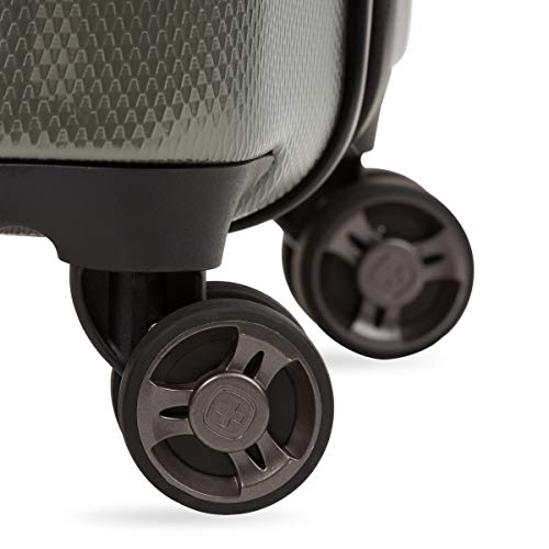 SwissGear 7272 Energie Expandable Hardside Luggage with Spinner Wheels and TSA Lock, Gunmetal, Carry-On 19-Inch