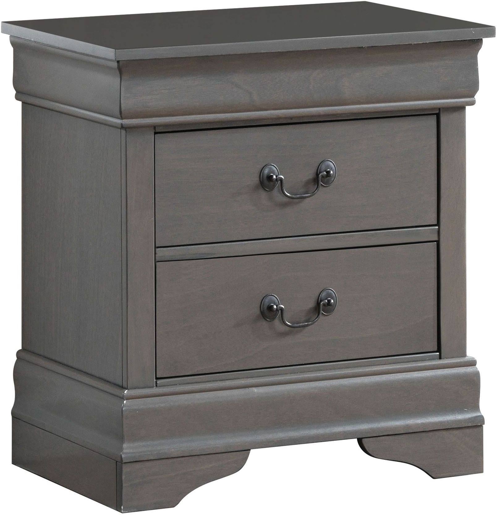 Furniture of America Louis Philippe III Gray Night Stand
