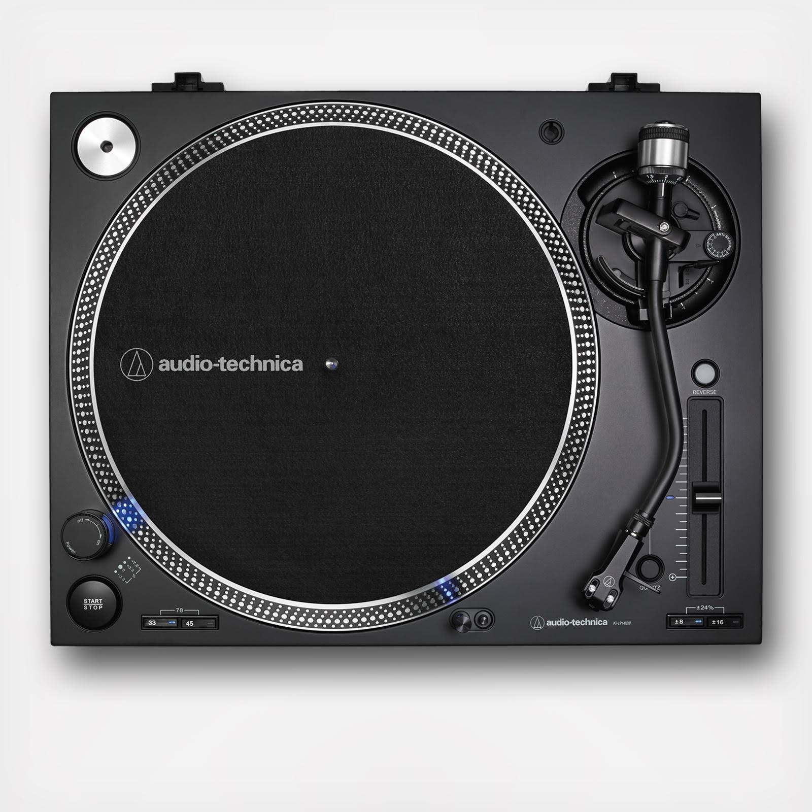 Audio-Technica AT-LP140XP-BK Direct-Drive Professional DJ Turntable, Black
