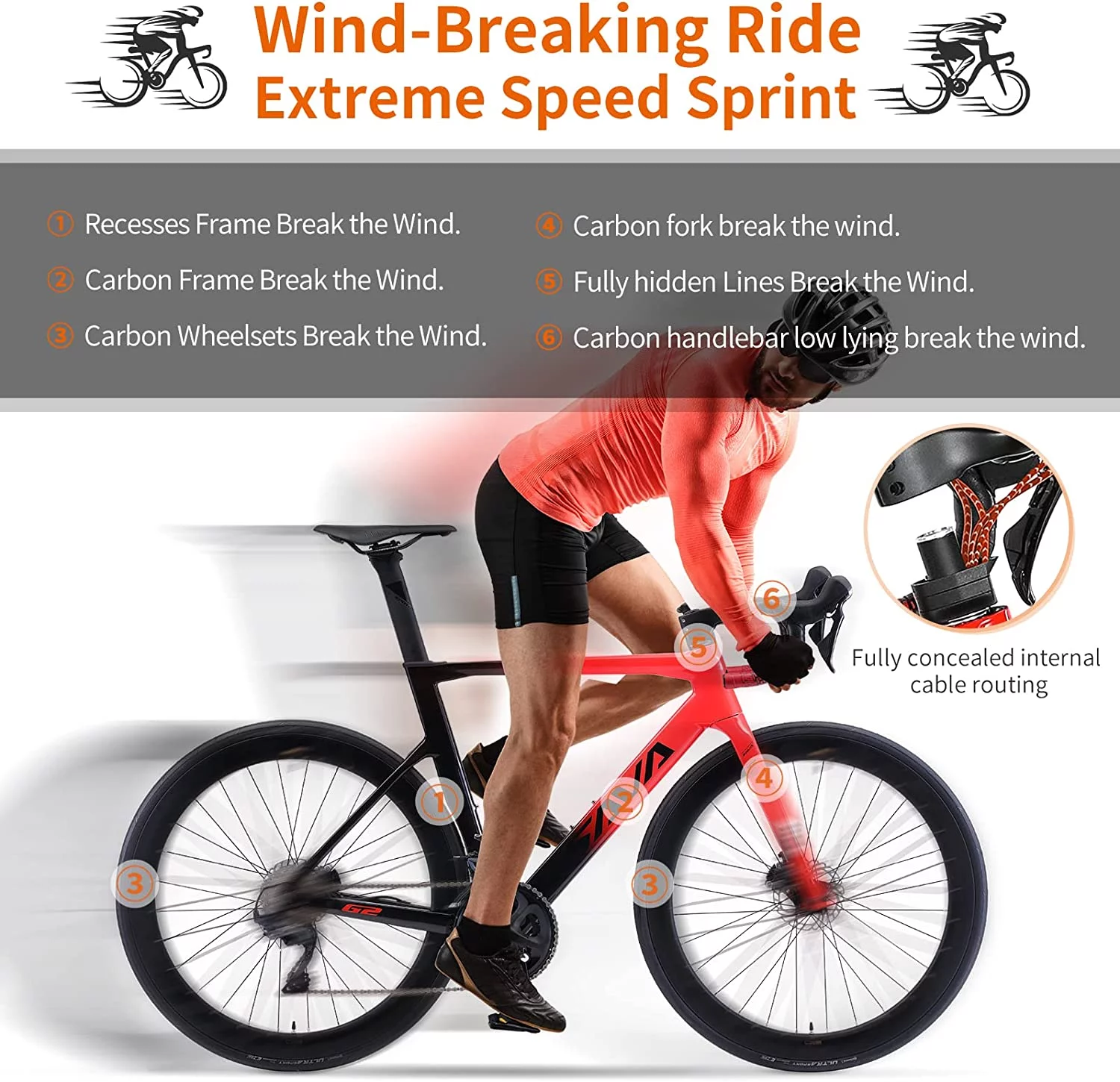 SAVADECK Carbon Fiber Road Bike