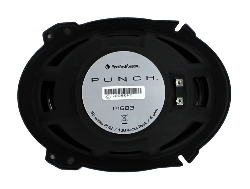 Rockford Fosgate P1683 6x8" 260W 4-Ohm 3-Way Car Coaxial Speakers Audio, 4 Pack