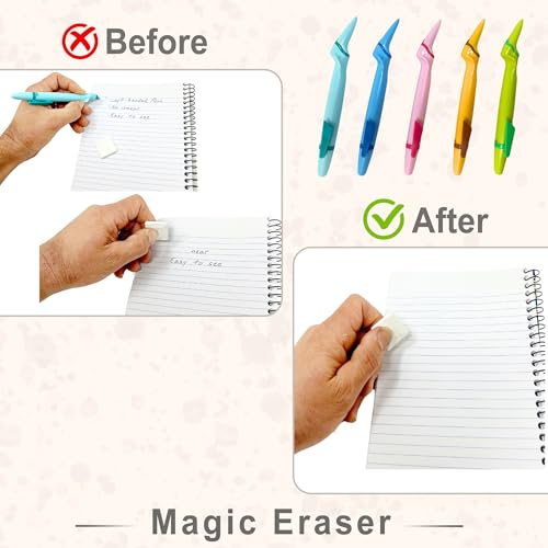 Lefty’s Left Handed Erasable Pen No Smear - Smudge Free Soft Grip - Effortless Writing Comfort - Quick-Dry Pens for Back to School