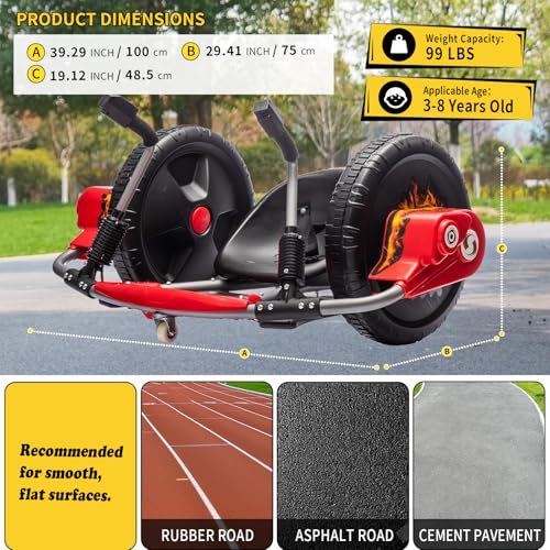 Electric Drift Kart with 16" Large Tyres, 360° Swivel Capability, Dual Lever Steering, 12V Ride On Toys for Boys and Girls from 3 Years Old