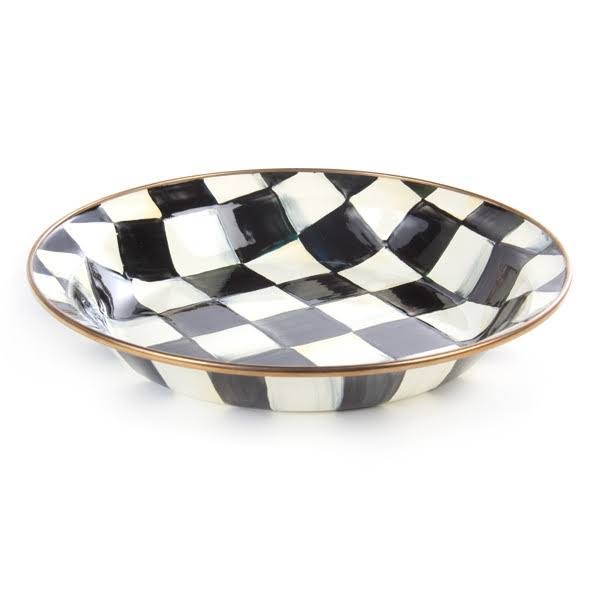 MacKenzie-Childs Courtly Check Enamel Pie Plate - Megean