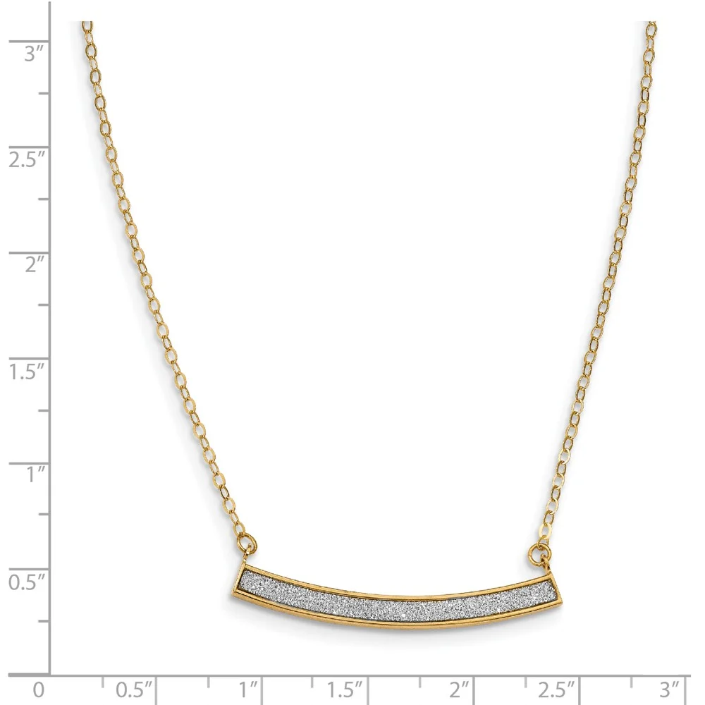 Leslie's Real 14kt Yellow Gold Polished Glimmer Infused With 1 in ext. Necklace; for Adults and Teens; for Women and Men