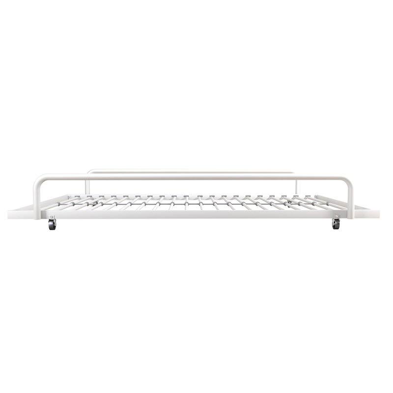 DHP Noah Round Tube Twin Trundle for Daybed in White - DE24947