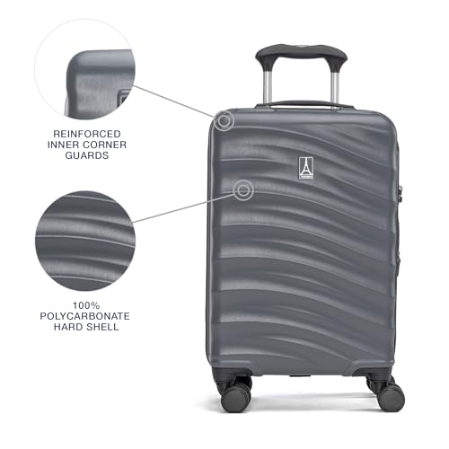Travelpro Maxlite Air V2 Hardside Expandable Carry on Luggage, 8 Spinner Wheels, Lightweight Hard Shell Suitcase, TSA lock, Black, Carry On 21-Inch