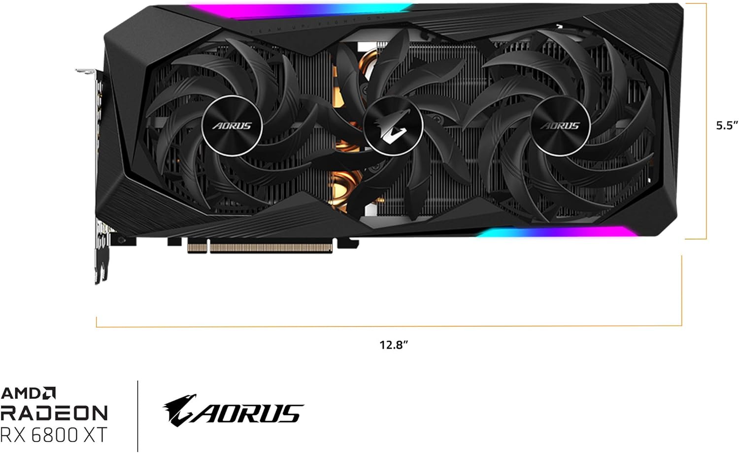 AORUS Radeon RX 6800 XT Master 16G Graphics Card, MAX-Covered Cooling, 16GB 256-bit GDDR6, GV-R68XTAORUS M-16GD Video Card