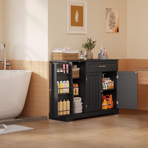 Gizoon Kitchen Sideboard Buffet Cabinet with Storage Small Coffee Bar Cabinet with Drawer