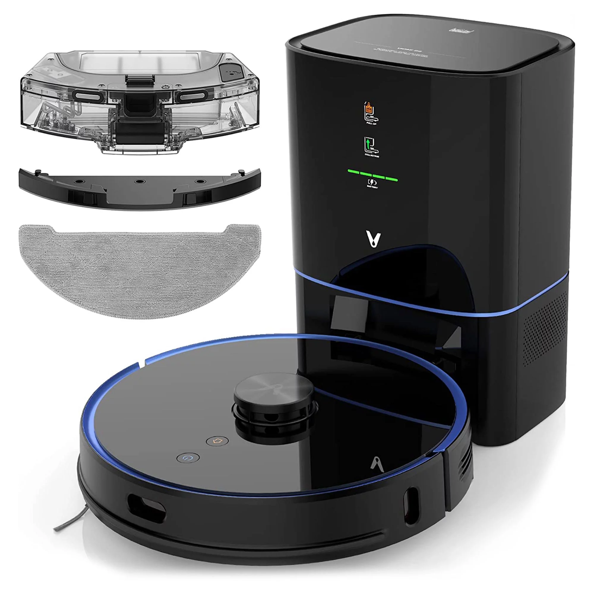 VIOMI S9 Smart Robot Vacuum Cleaner w/ Auto Self Emptying & Alexa, Black