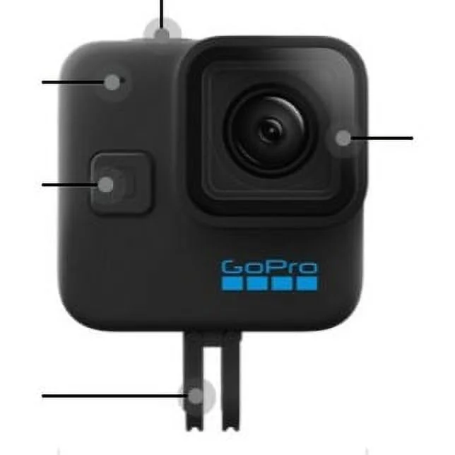 GoPro HERO11 Black Mini Professional Digital Camcorder, 0.6" Screen, 1/1.9" CMOS, 5.3K, Black
