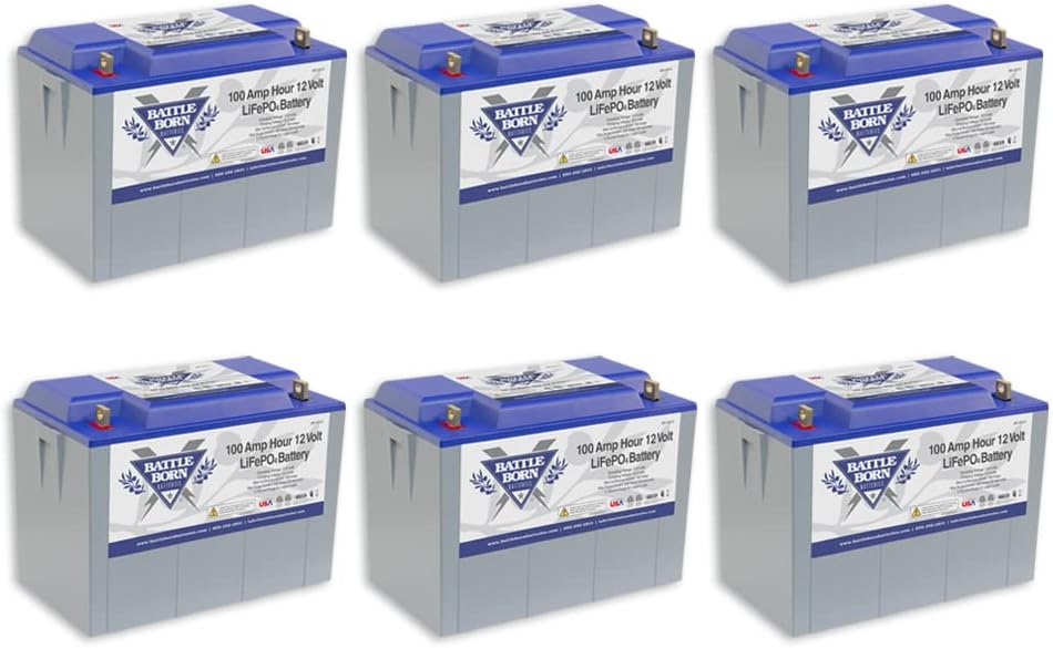 Battle Born Batteries LiFePO4 Deep Cycle Battery - 100Ah 12v with Built-In BMS - 3000-5000 Deep Cycle Rechargeable Battery - Perfect for RV/Camper