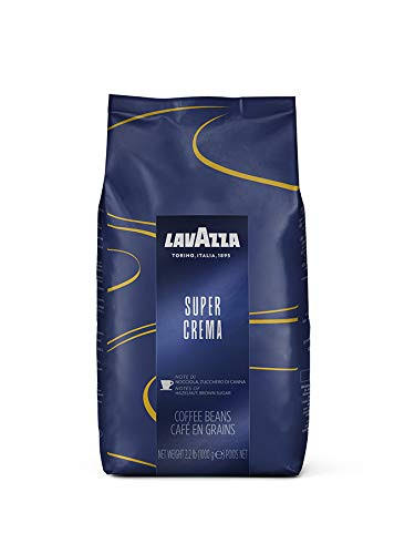 Lavazza Super Crema Whole Bean Coffee Blend, Medium Espresso Roast, 2.2 Pound