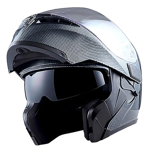 1Storm Motorcycle Modular Full Face Helmet Flip up Dual Visor Sun Shield: HB89
