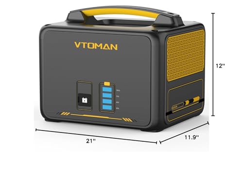 VTOMAN Jump 600X Portable Power Station, LFP Battery Powered Generator with 2x 600W AC Outlets (Surge 1200W), 4x USB ports
