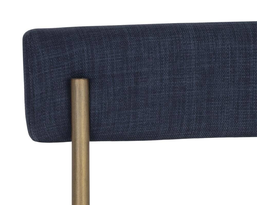 Sunpan Seneca Counter Stool - Antique Brass - Arena Navy
