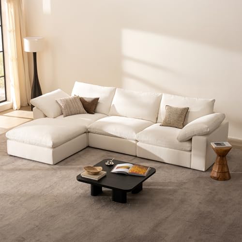 Cloud Couch Oversized Modular Sectional Sofa True Relax Comfy Couches Wide&Deep Seat Sofas for Living Room Metal Frame Furniture Sets