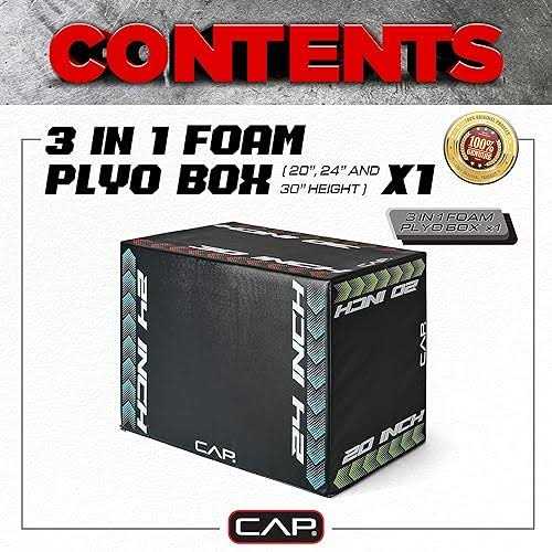 Cap Barbell 3-in-1 Foam Plyometric Box - Sports Supplies Online Store