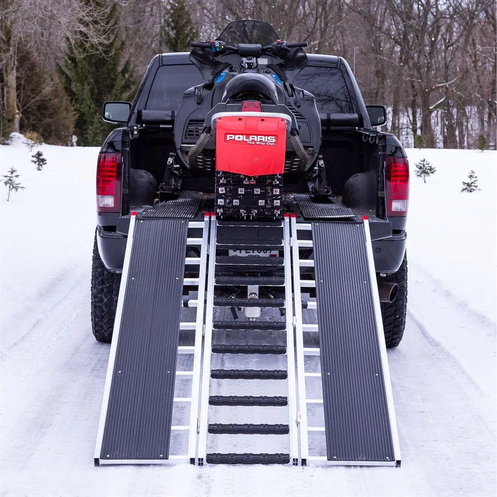 Black Ice SNO-9454-HDXW-S 7' 10" x 54" Tri-Fold Snowmobile Ramp, Stud Protectors - Curated Treasures Market