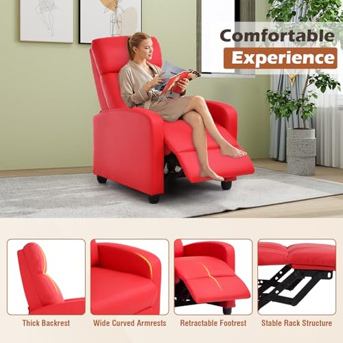 BestMassage | Recliner Chair | with 2 Point Massage Function | Black | with Lumbar Support, Adjustable Push Back, Wide Armrests