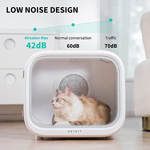 PETKIT AIRSALON MAX Automatic Pet Hair Drying Box for Cat Puppy Kitten,Ultra Quiet Hair Dryer for Small Dog Grooming